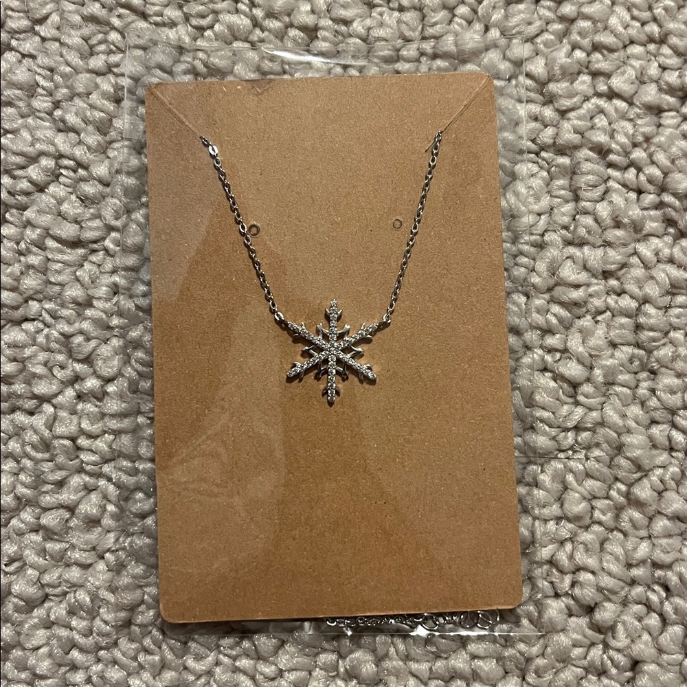 Classic Sterling Silver Snowflake Necklace
